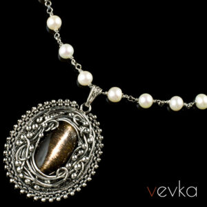 Moonstone Pendant 'Black Moon'