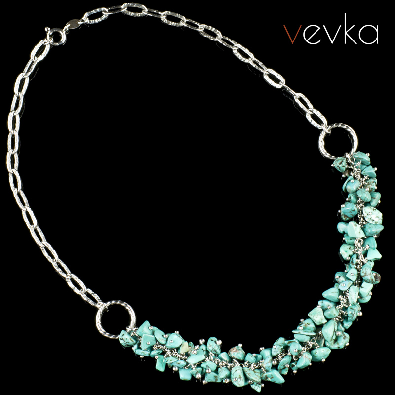Turquoise Necklace 'Tomorrow We'll Be Happy' - Image 2
