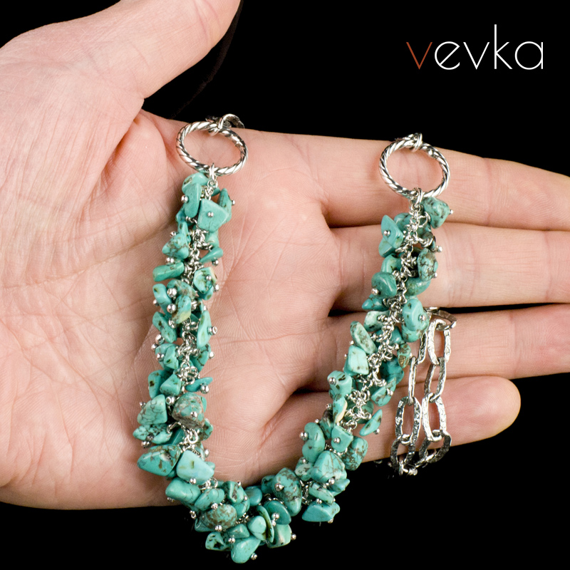Turquoise Necklace 'Tomorrow We'll Be Happy' - Image 3