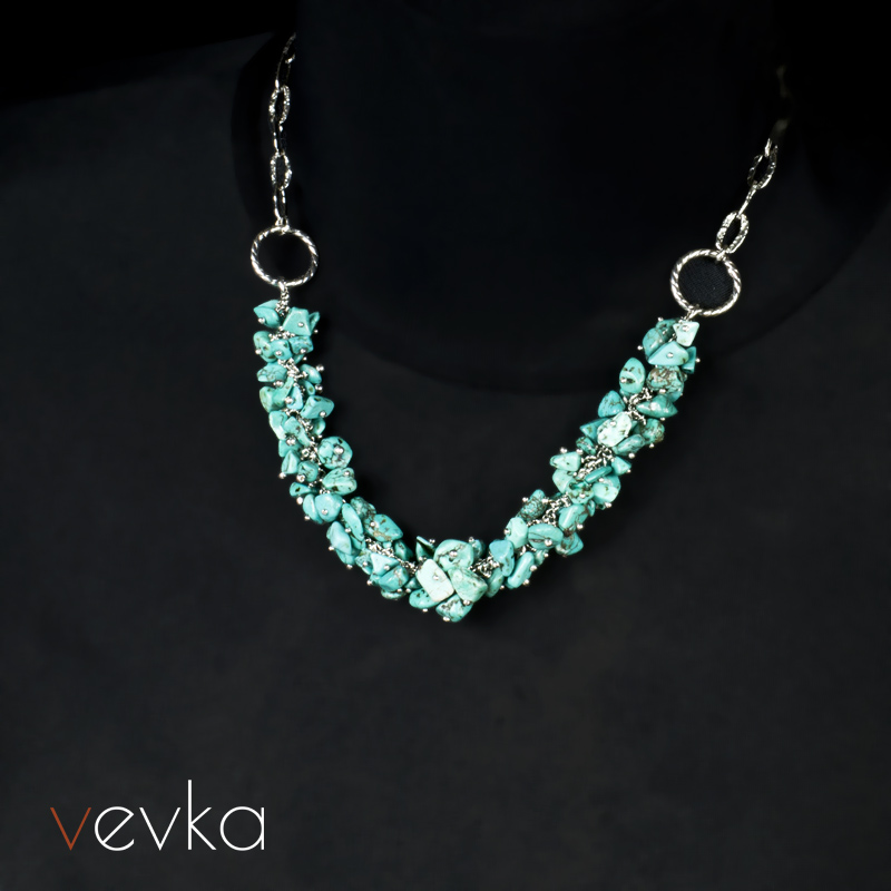 Turquoise Necklace 'Tomorrow We'll Be Happy' - Image 4