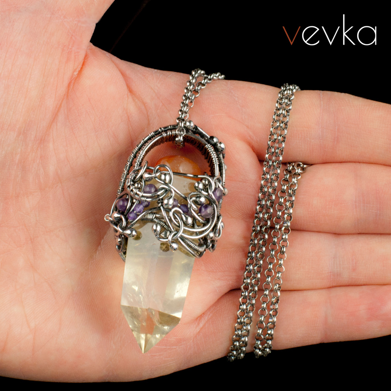 Citrine Pendant 'Three Wishes' - Image 8