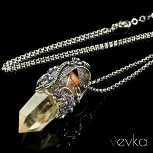 Citrine Pendant 'Three Wishes'