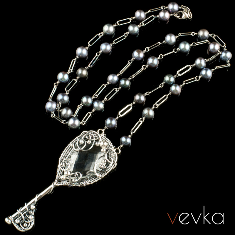 Rock Crystal Pendant 'Forget Me Not' - Image 5