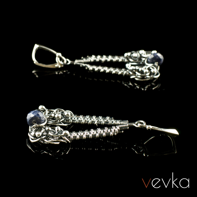 Sapphire Earrings 'Oriental Love' - Image 3