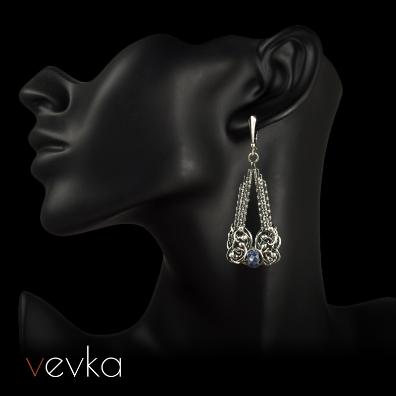 Sapphire Earrings 'Oriental Love' - Image 4