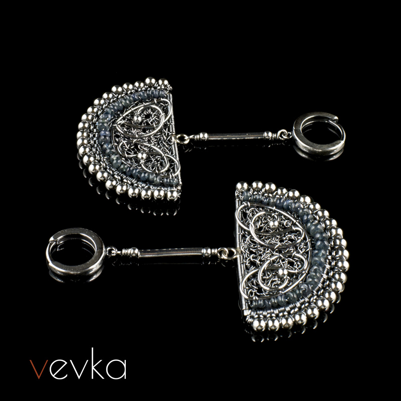 Sapphire Earrings 'Caravaggio' - Image 4