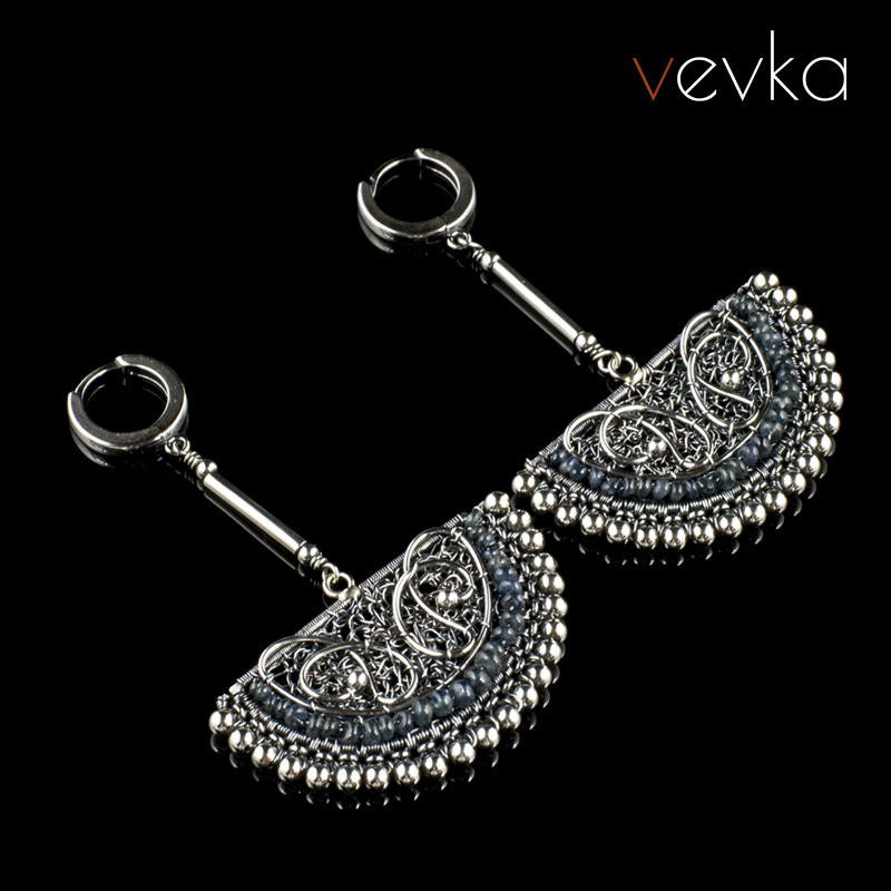 Sapphire Earrings 'Caravaggio' - Image 3