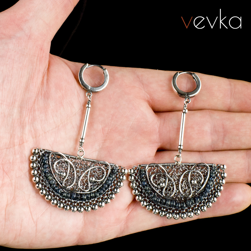 Sapphire Earrings 'Caravaggio' - Image 5