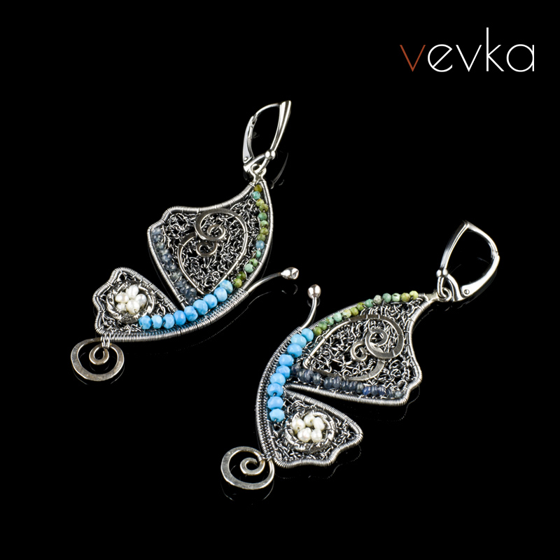 Turquoise Earrings 'Alice' - Image 2