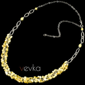 Amber Necklace 'Wild Sunflowers'