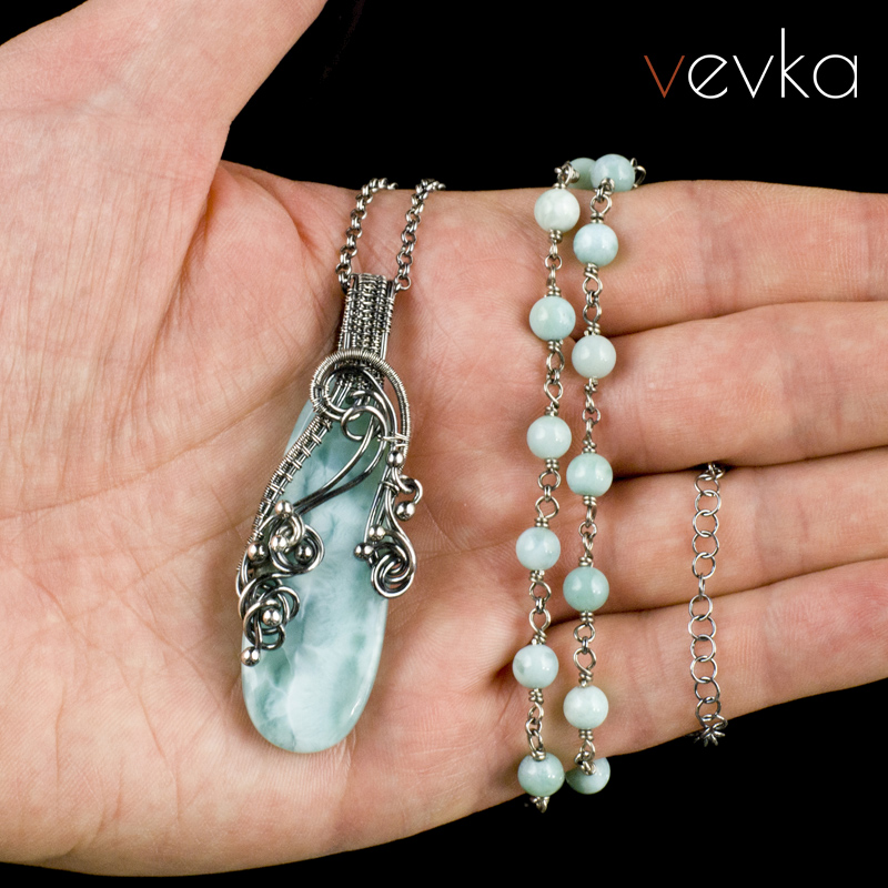 Larimar Necklace 'Hills of Dreams' - Image 5