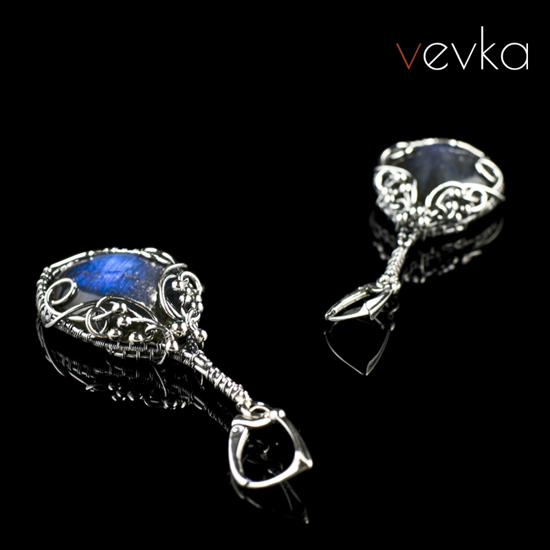 Labradorite Earrings 'House by the Lake" - Image 3