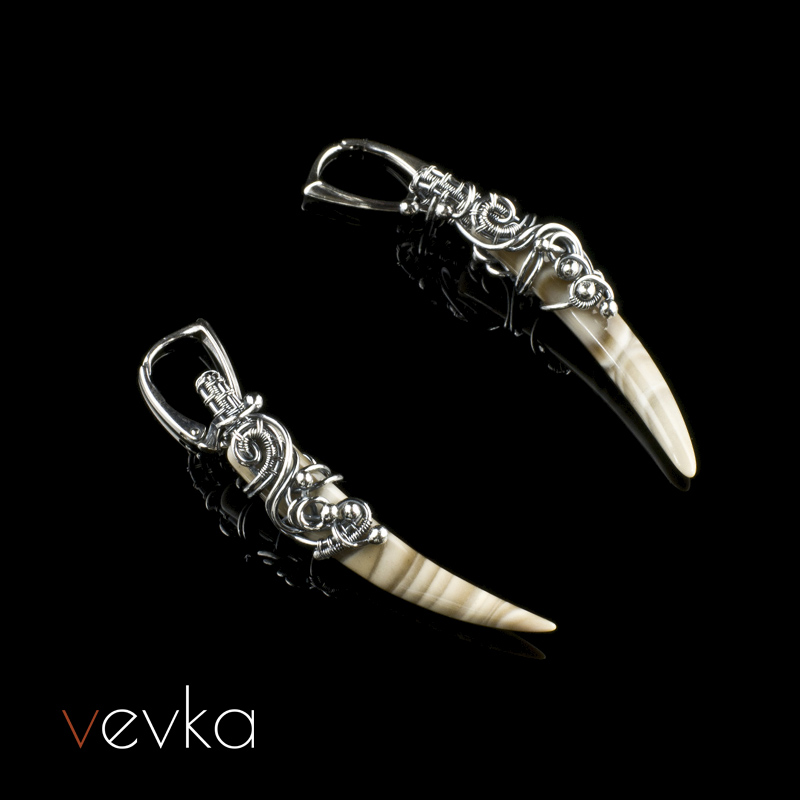 Striped Flint Earrings 'Poker Bluff' - Image 3