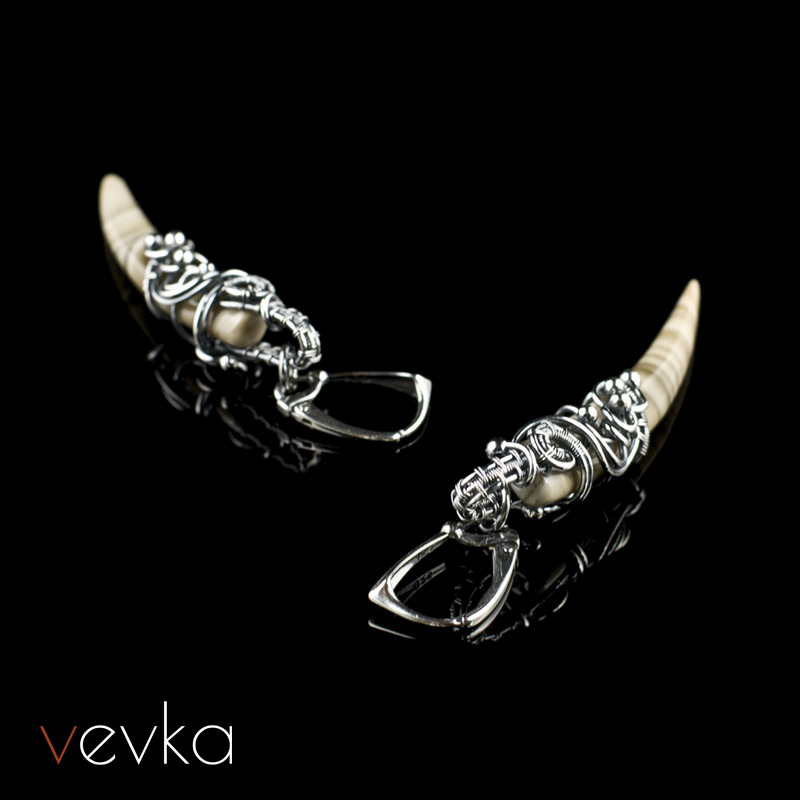 Striped Flint Earrings 'Poker Bluff' - Image 4