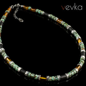 Amber and Turquoise Necklace 'The Lion's Heart'