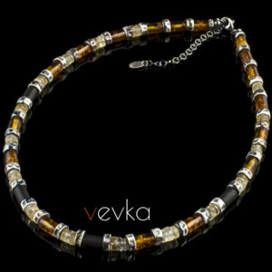 Men's Amber and Citrine Necklace 'Bad Guys'