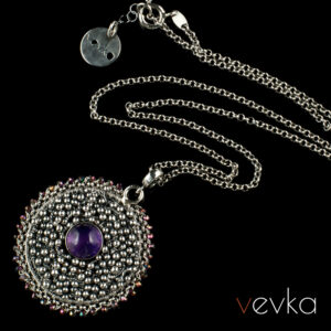 Amethyst Pendant 'Jupiter's Moon'