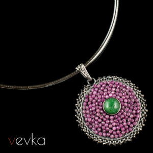 Ruby and Aventurine Pendant 'Sometimes'