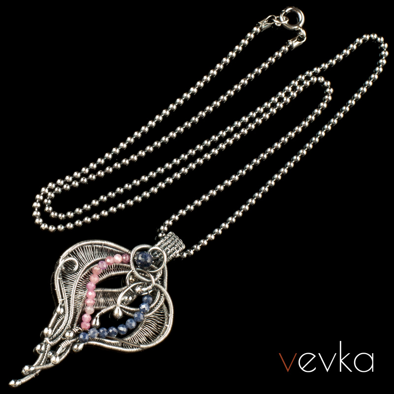 Ruby and Sapphire Pendant 'Sweet Life'