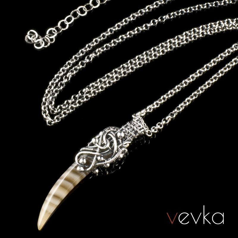 Striped Flint Pendant 'Poker Bluff' - Image 5