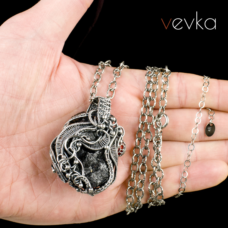 Black Tourmaline Pendant 'Spaceman' - Image 2