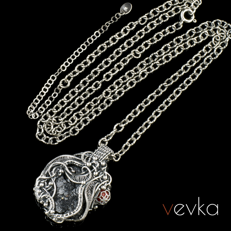 Black Tourmaline Pendant 'Spaceman'