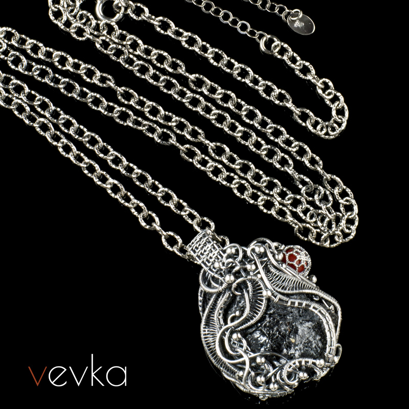 Black Tourmaline Pendant 'Spaceman' - Image 6